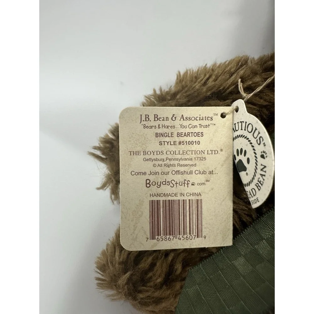 Retired Vintage Weighted Boyds Bears Bingle Beartoes Jointed Brown Bear.